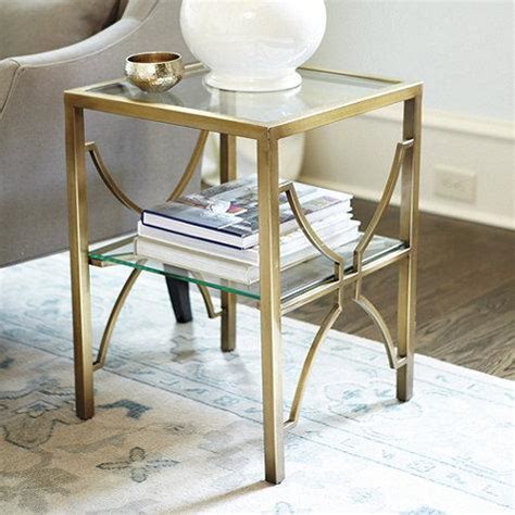 celine glass top brass side table|Celine Glass Top Brass Side Table .